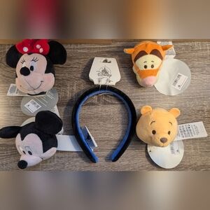 Disney Black and Blue Headband with Plush Characters